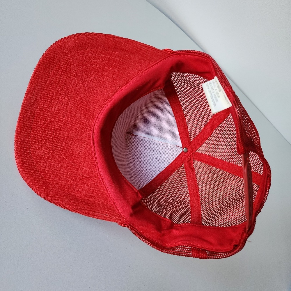 Vintage 80s Guardian Chemicals Corduroy‎ Trucker Hat Cap Snap Back Patch Soldier - Picture 8 of 14